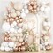 White & Sand Balloon Arch Kit – Boho Garland with Gold, Cream & Clear Balloons for Baby Shower, Wedding & Birthday Decor